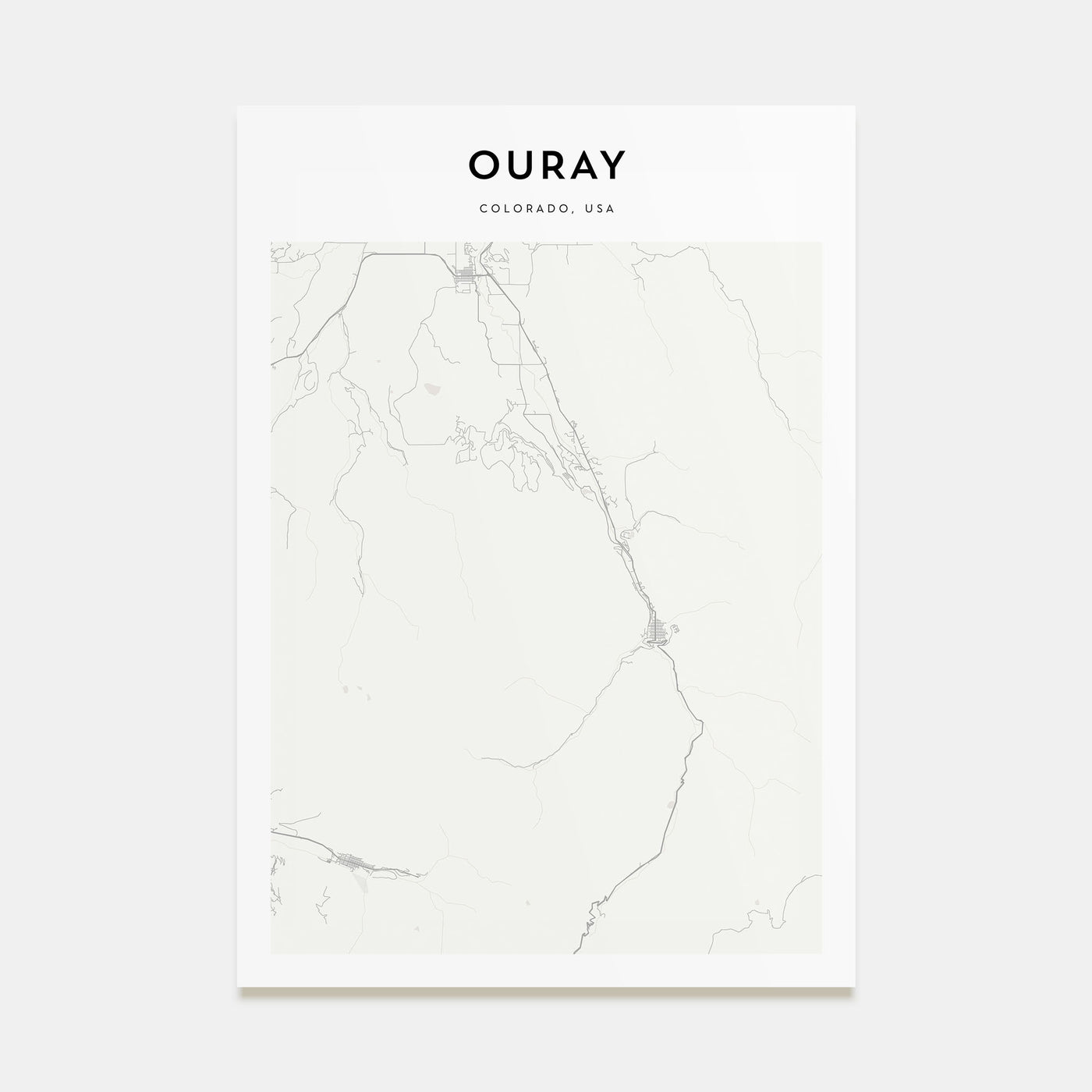 Ouray Map Portrait Poster