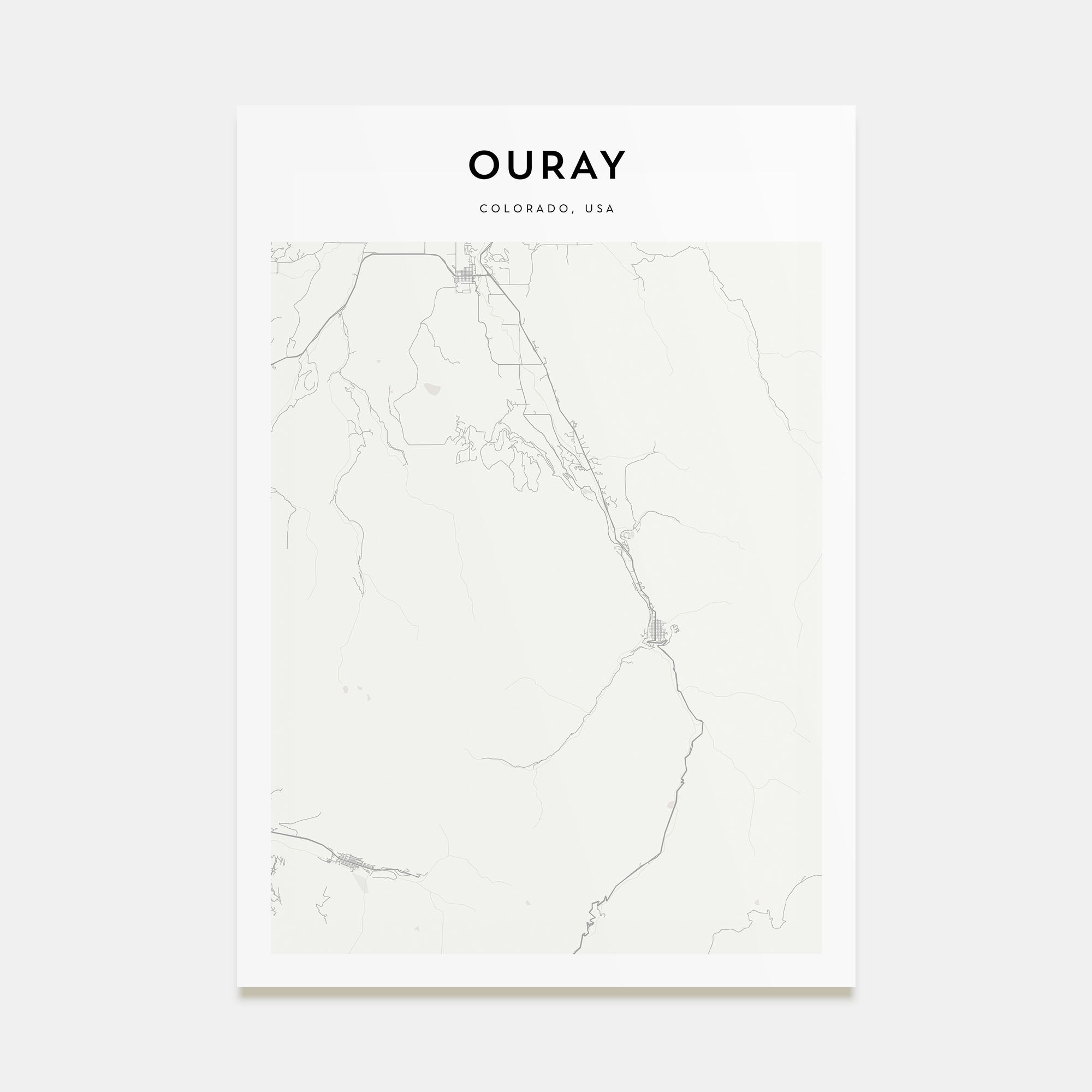 Ouray Map Portrait Poster