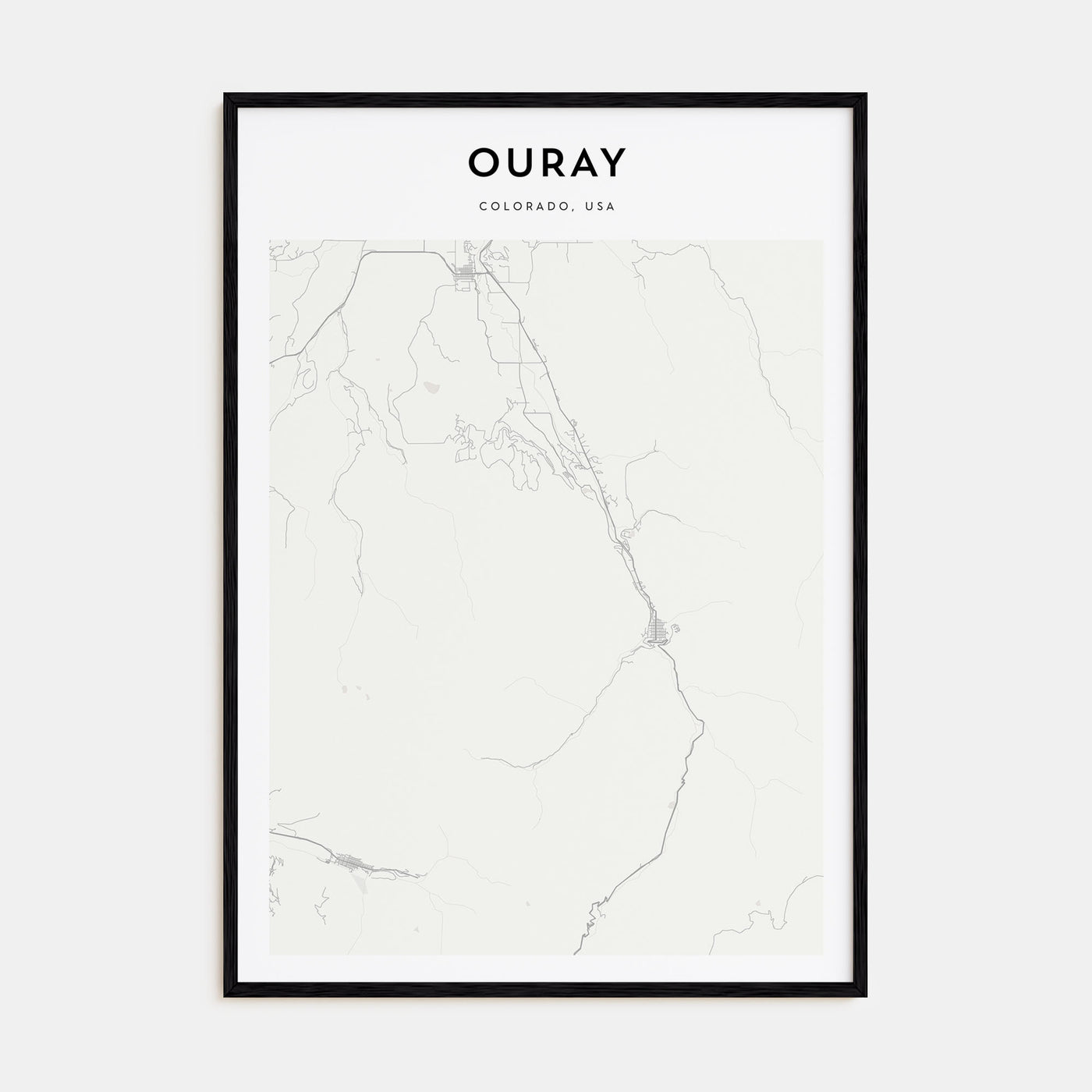 Ouray Map Portrait Poster