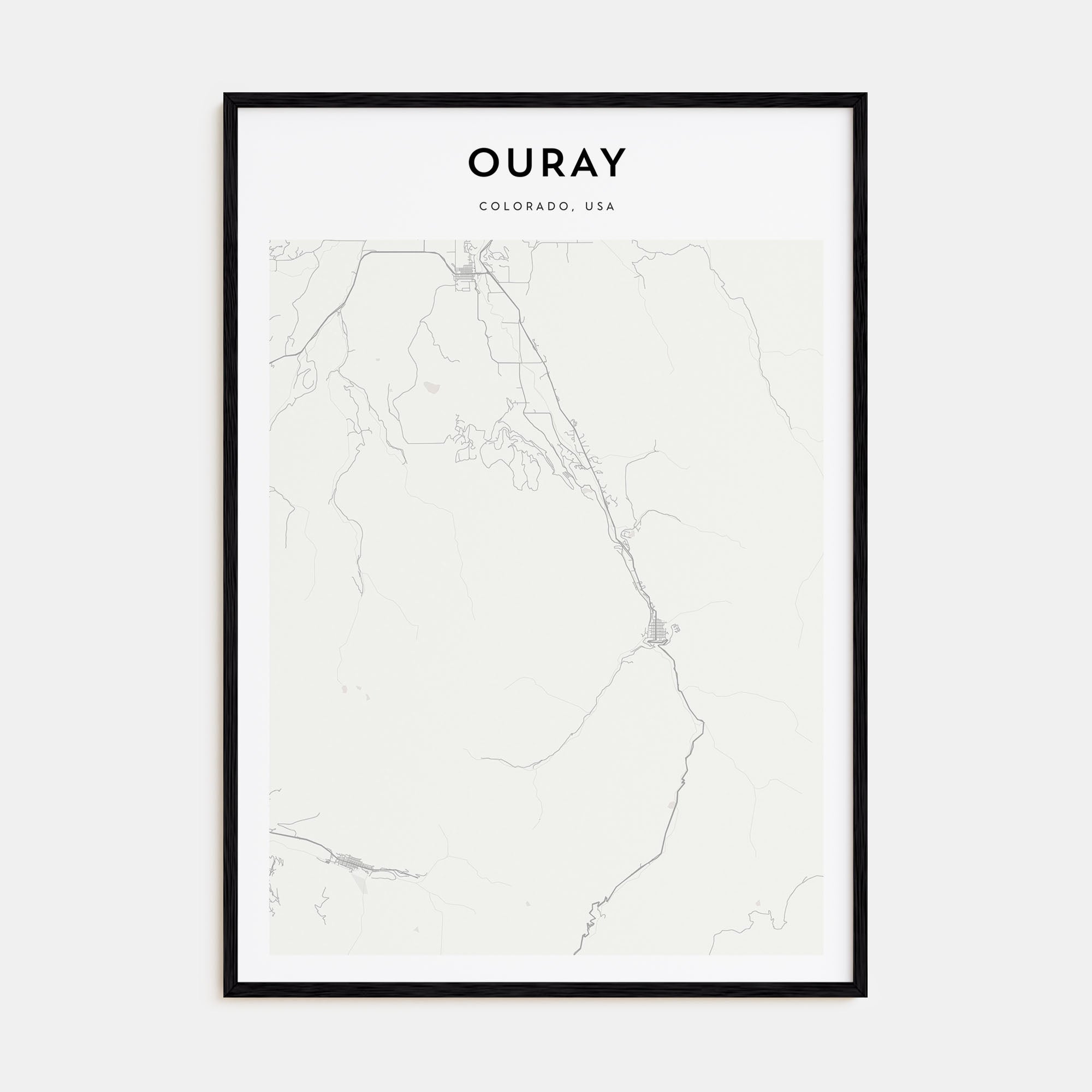 Ouray Map Portrait Poster