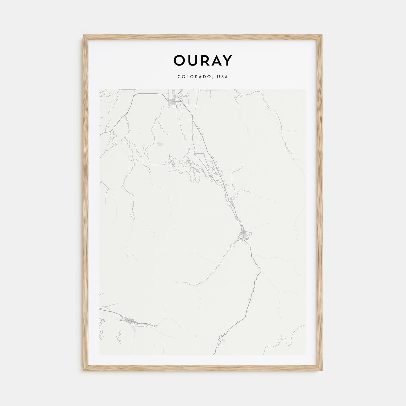 Ouray Map Portrait Poster