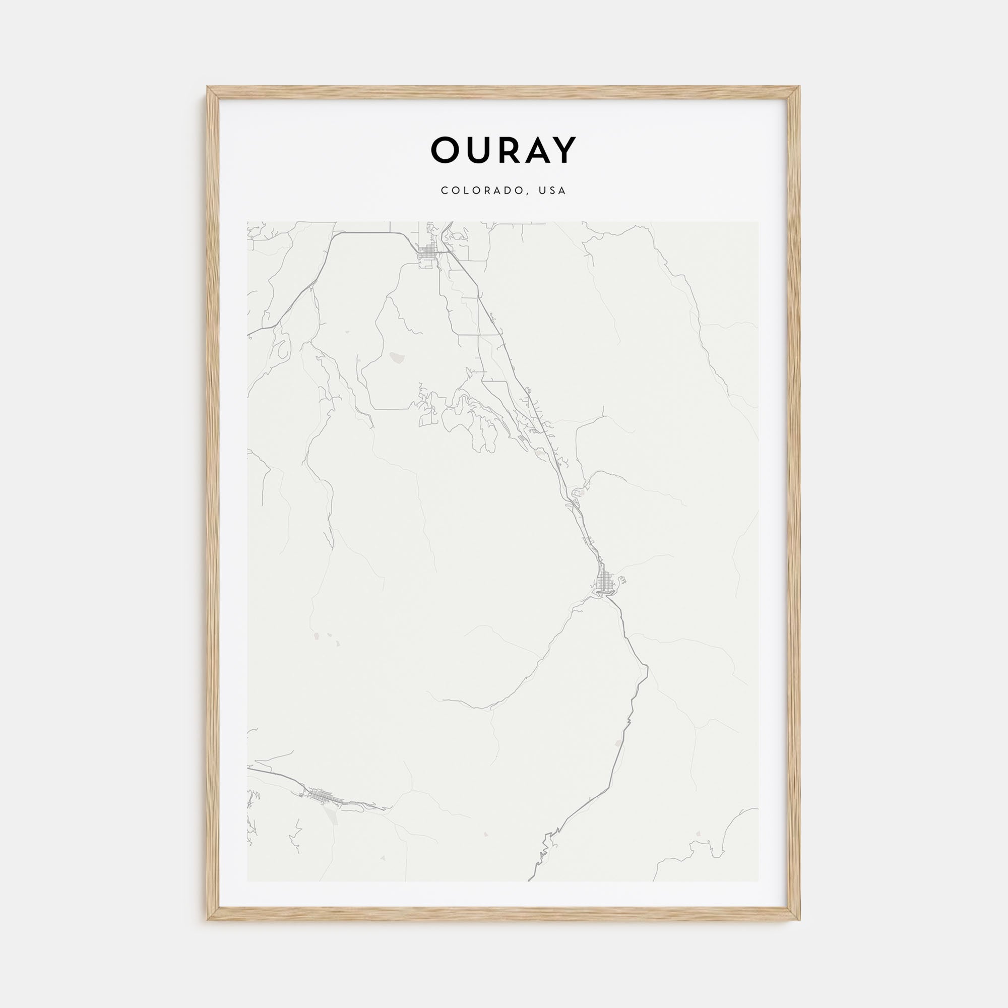Ouray Map Portrait Poster