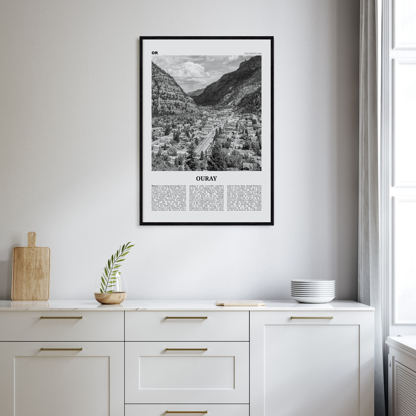 Ouray Travel B&W Poster