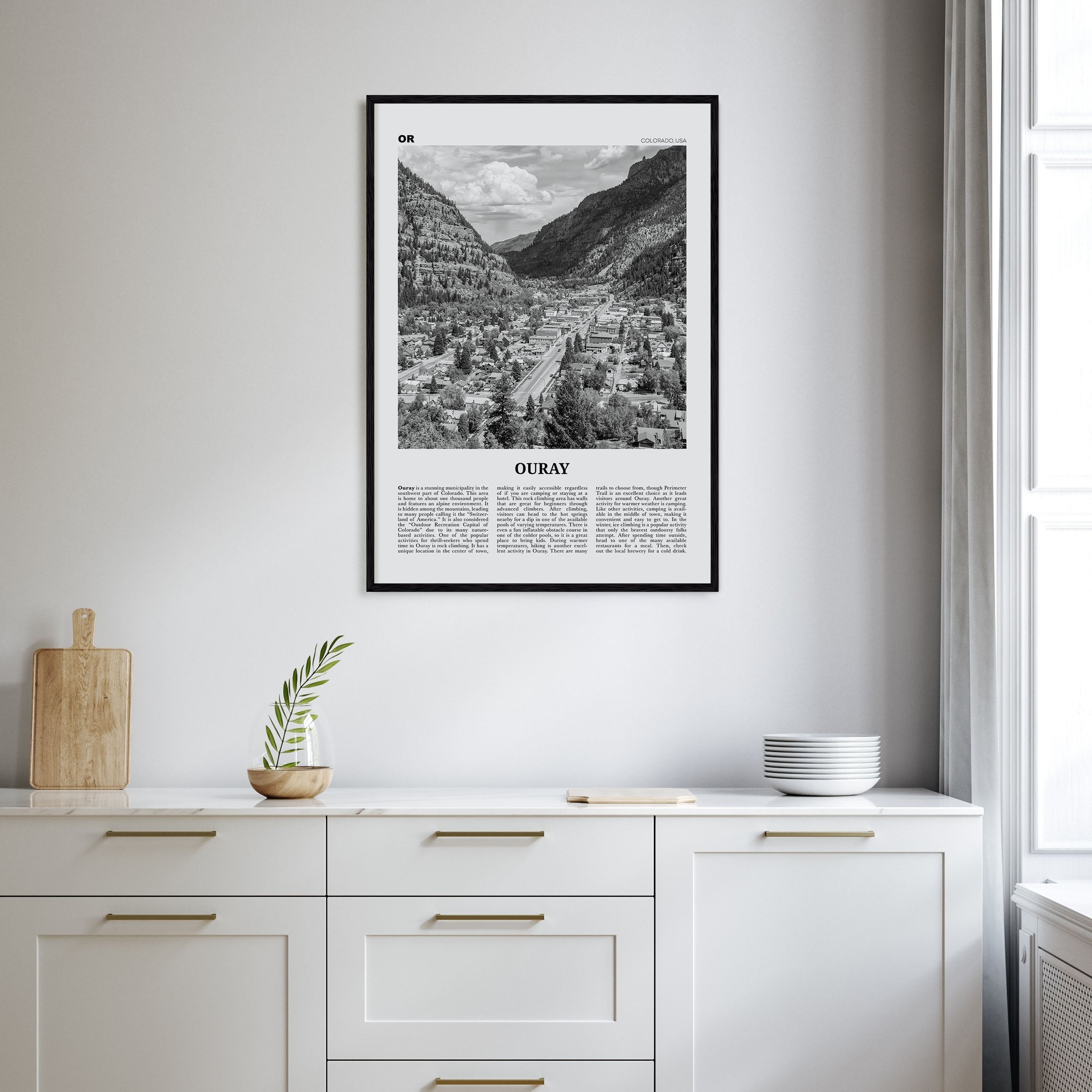 Ouray Travel B&W Poster