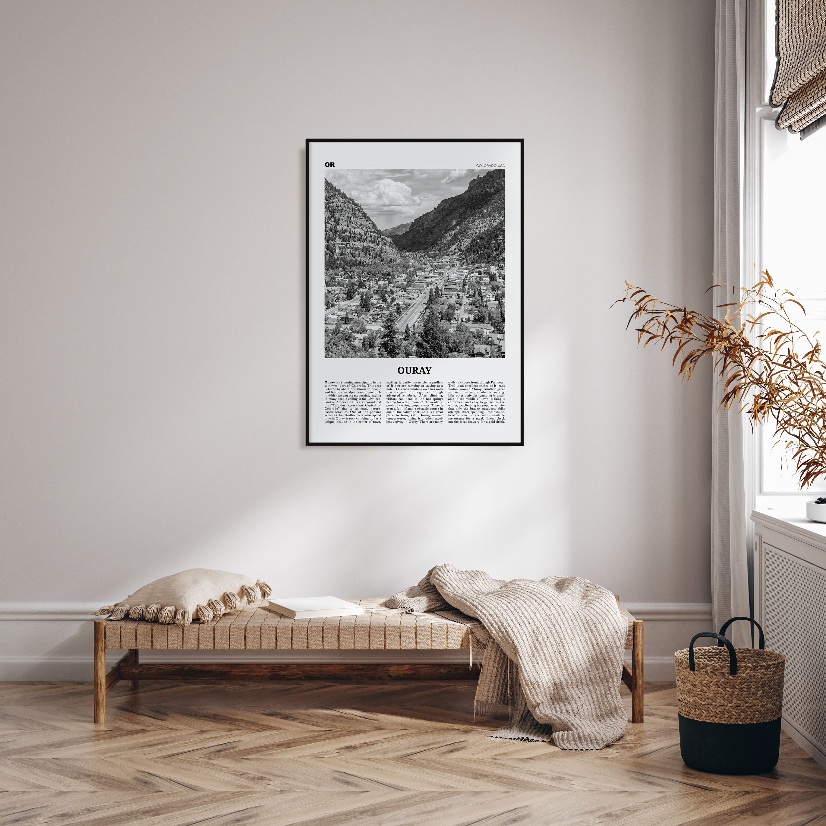 Ouray Travel B&W Poster