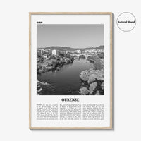 Ourense Print Black and White, Ourense Wall Art, Ourense Poster, Ourense Photo, Ourense Wall Décor, Ourense Map, Spain