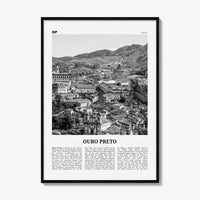Ouro Preto Print Black and White, Ouro Preto Wall Art, Ouro Preto Poster, Ouro Preto Photo, Ouro Preto Wall Décor, Ouro Preto Map, Brazil