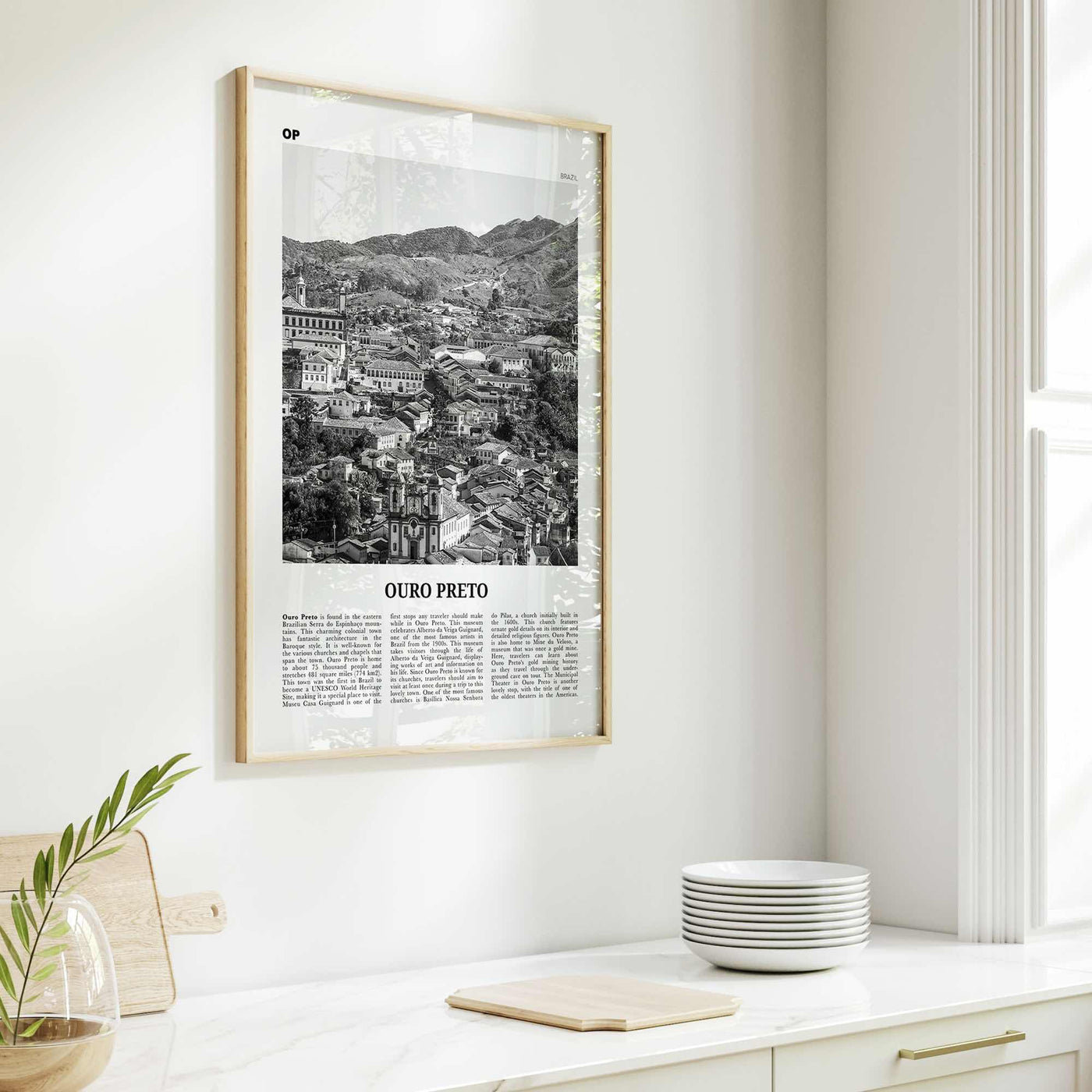 Ouro Preto Print Black and White, Ouro Preto Wall Art, Ouro Preto Poster, Ouro Preto Photo, Ouro Preto Wall Décor, Ouro Preto Map, Brazil