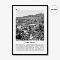 Ouro Preto Print Black and White, Ouro Preto Wall Art, Ouro Preto Poster, Ouro Preto Photo, Ouro Preto Wall Décor, Ouro Preto Map, Brazil