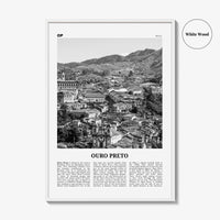 Ouro Preto Print Black and White, Ouro Preto Wall Art, Ouro Preto Poster, Ouro Preto Photo, Ouro Preto Wall Décor, Ouro Preto Map, Brazil