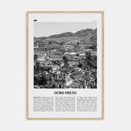 Ouro Preto Travel B&W Poster