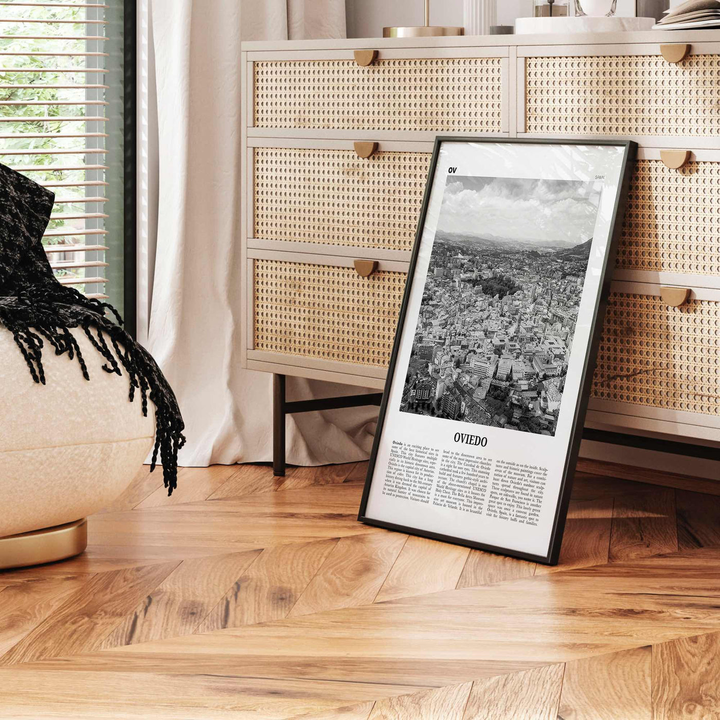 Oviedo Print Black and White, Oviedo Wall Art, Oviedo Poster, Oviedo Photo, Oviedo Wall Décor, Oviedo Map, Spain