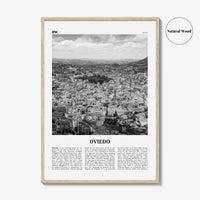 Oviedo Print Black and White, Oviedo Wall Art, Oviedo Poster, Oviedo Photo, Oviedo Wall Décor, Oviedo Map, Spain