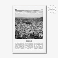 Oviedo Print Black and White, Oviedo Wall Art, Oviedo Poster, Oviedo Photo, Oviedo Wall Décor, Oviedo Map, Spain