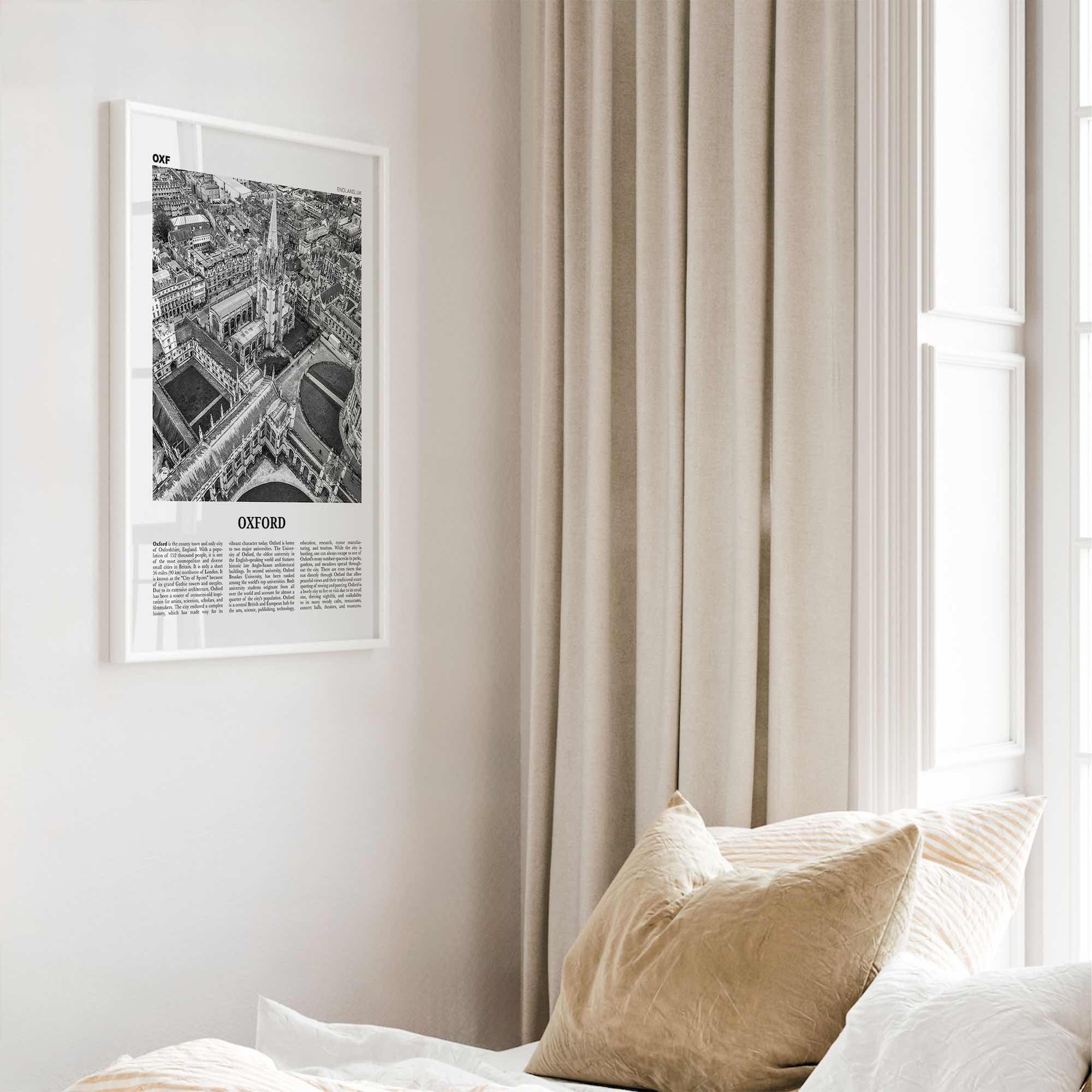 Oxford Print Black and White England, Oxford Wall Art, Oxford Poster, University of Oxford, Oxford Wall Décor, UK, United Kingdom