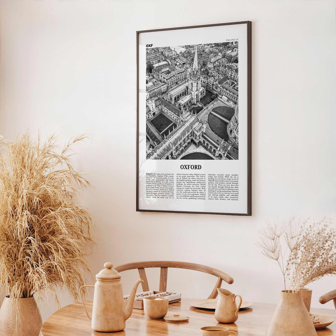 Oxford Print Black and White England, Oxford Wall Art, Oxford Poster, University of Oxford, Oxford Wall Décor, UK, United Kingdom