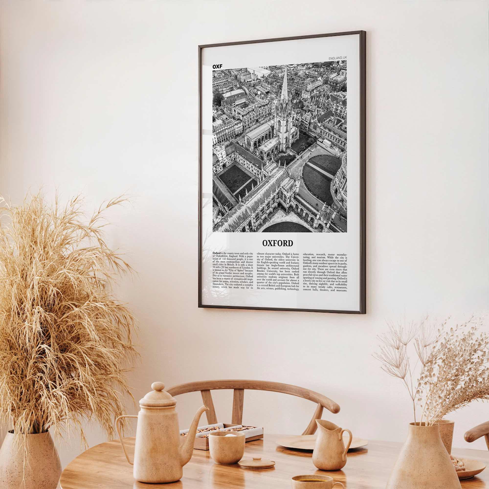 Oxford Print Black and White England, Oxford Wall Art, Oxford Poster, University of Oxford, Oxford Wall Décor, UK, United Kingdom