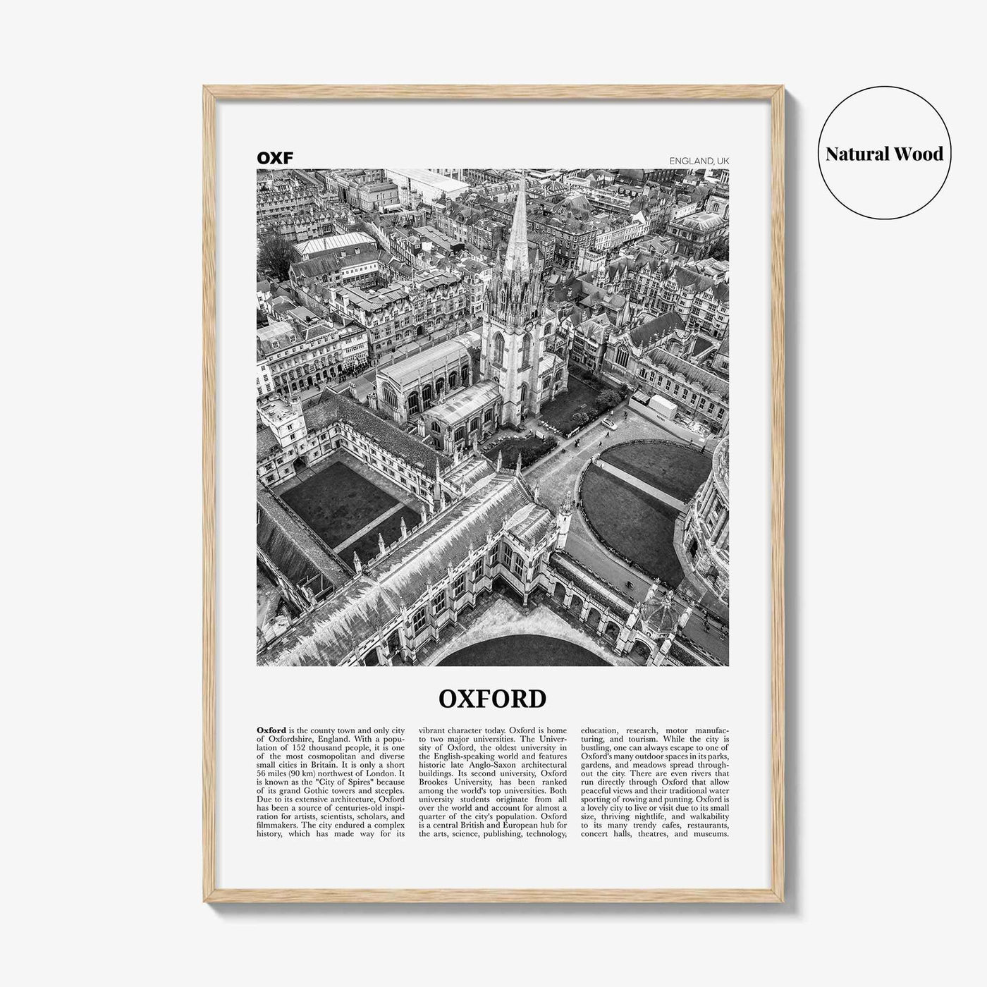 Oxford Print Black and White England, Oxford Wall Art, Oxford Poster, University of Oxford, Oxford Wall Décor, UK, United Kingdom