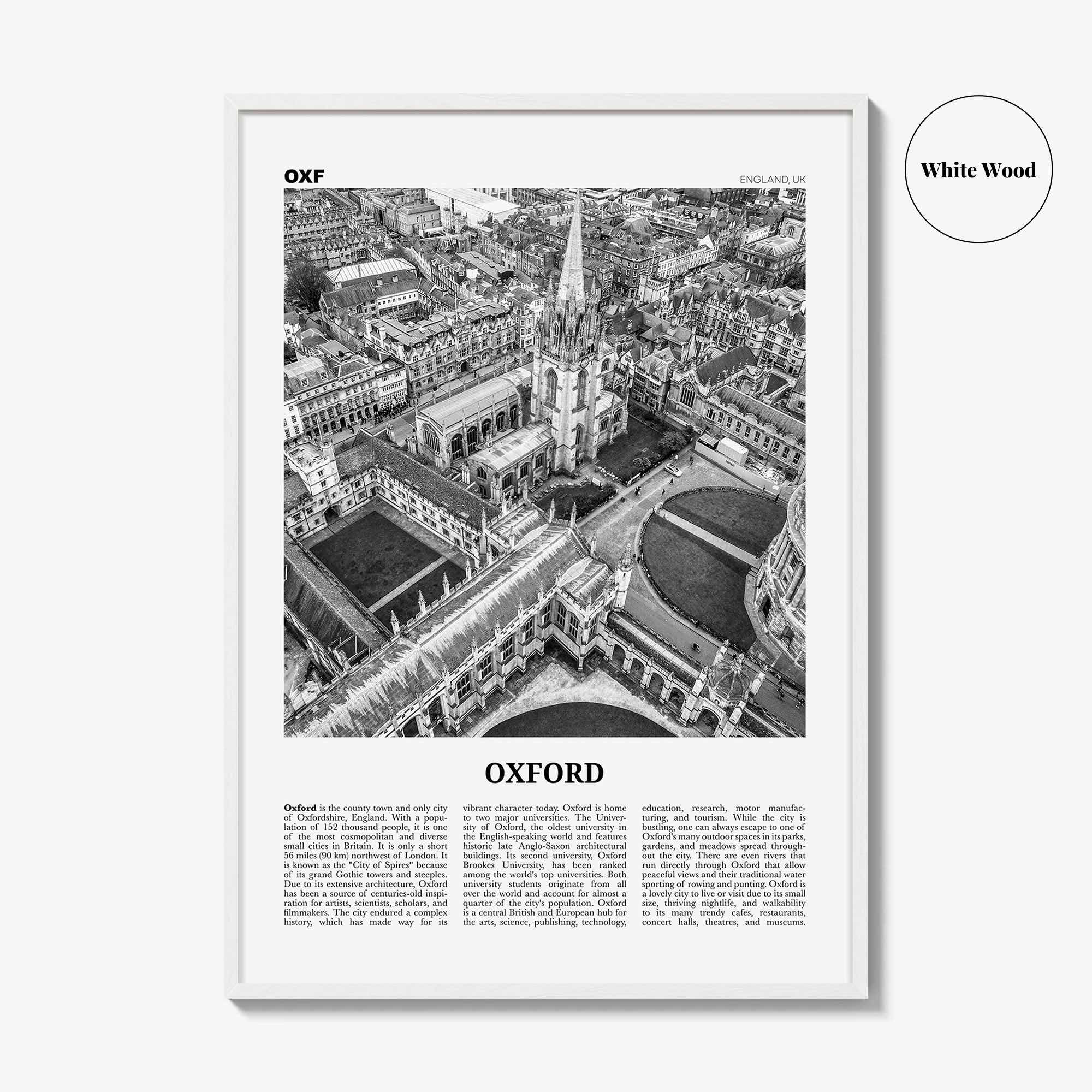 Oxford Print Black and White England, Oxford Wall Art, Oxford Poster, University of Oxford, Oxford Wall Décor, UK, United Kingdom