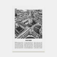 Oxford, England Travel B&W Poster