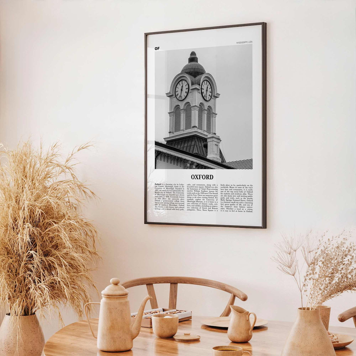 Oxford Print Black and White Mississippi, Oxford Wall Art, Oxford Poster, Oxford Photo, Oxford Wall Décor, Oxford Map, USA