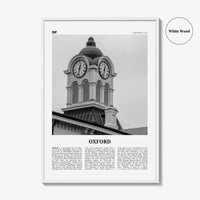 Oxford Print Black and White Mississippi, Oxford Wall Art, Oxford Poster, Oxford Photo, Oxford Wall Décor, Oxford Map, USA