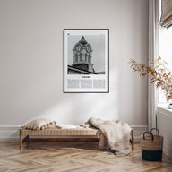 Oxford, Mississippi Travel B&W Poster
