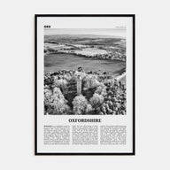 Oxfordshire Travel B&W Poster