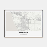 Oxnard Map Landscape Poster