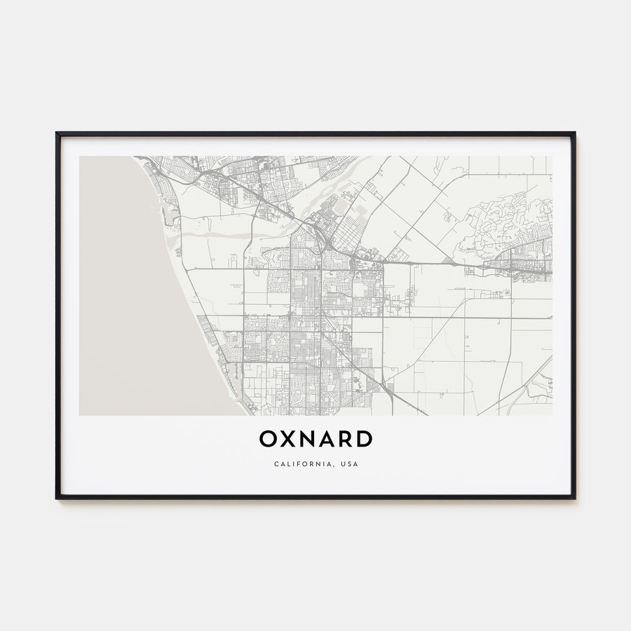 Oxnard Map Landscape Poster