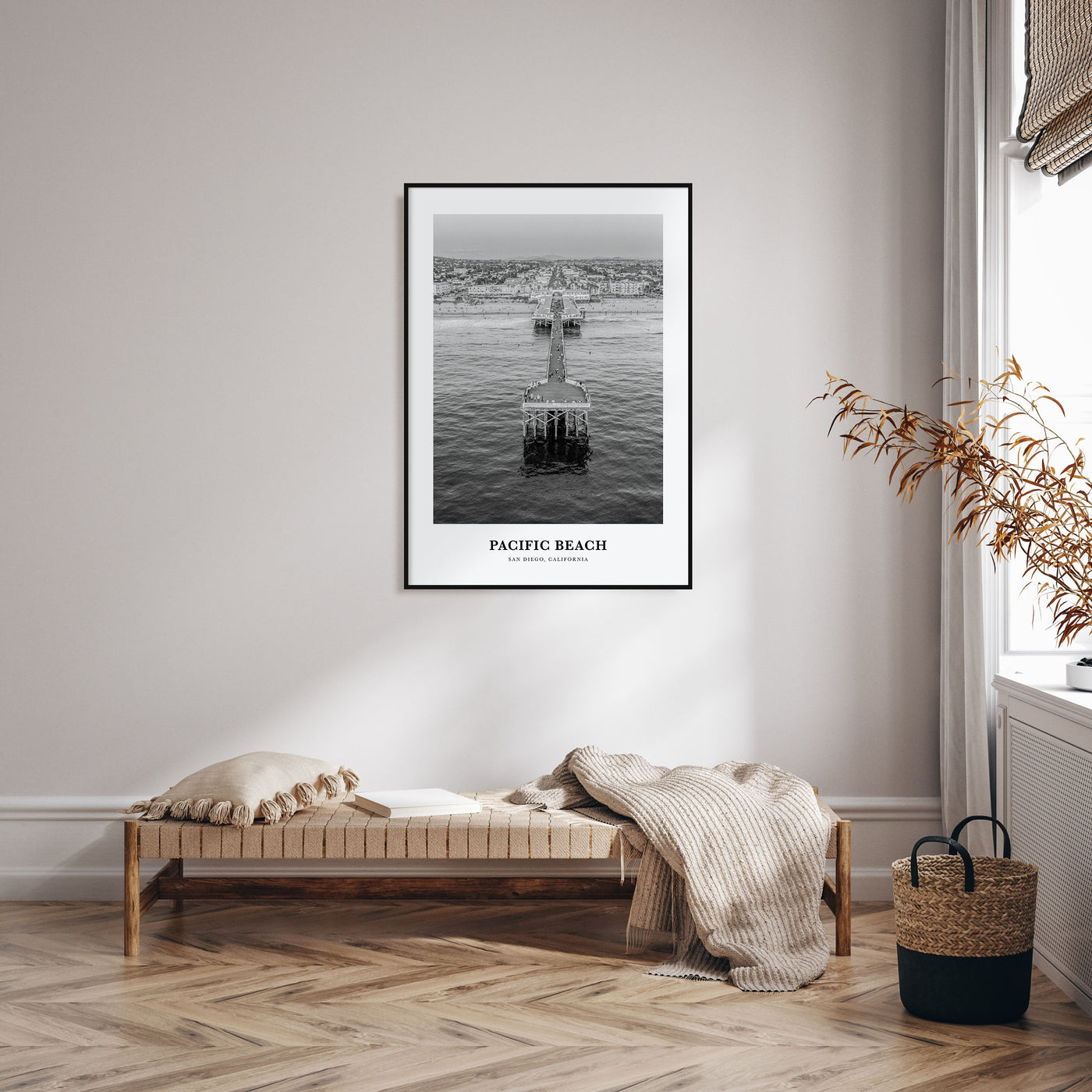 Pacific Beach Portrait B&W No 2 Poster