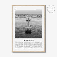 Pacific Beach Print Black and White No 1, Pacific Beach Wall Art, Pacific Beach Poster, Pacific Beach Photo, San Diego, California, USA