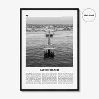 Pacific Beach Print Black and White No 1, Pacific Beach Wall Art, Pacific Beach Poster, Pacific Beach Photo, San Diego, California, USA
