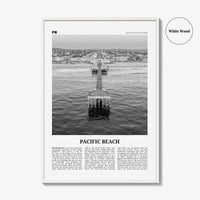 Pacific Beach Print Black and White No 1, Pacific Beach Wall Art, Pacific Beach Poster, Pacific Beach Photo, San Diego, California, USA
