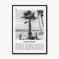 Pacific Beach Print Black and White No 2, Pacific Beach Wall Art, Pacific Beach Poster, Pacific Beach Photo, San Diego, California, USA