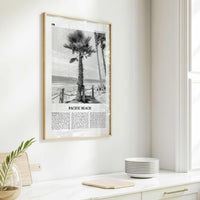 Pacific Beach Print Black and White No 2, Pacific Beach Wall Art, Pacific Beach Poster, Pacific Beach Photo, San Diego, California, USA