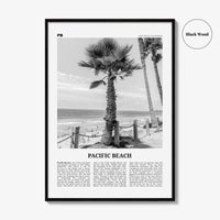 Pacific Beach Print Black and White No 2, Pacific Beach Wall Art, Pacific Beach Poster, Pacific Beach Photo, San Diego, California, USA