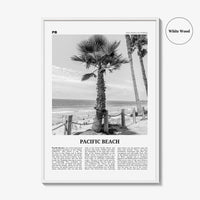 Pacific Beach Print Black and White No 2, Pacific Beach Wall Art, Pacific Beach Poster, Pacific Beach Photo, San Diego, California, USA