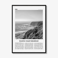 Pacific Coast Highway Print Black and White No 1, Pacific Coast Highway Wall Art, Pacific Coast Highway Poster, Pacific Coast Highway Photo