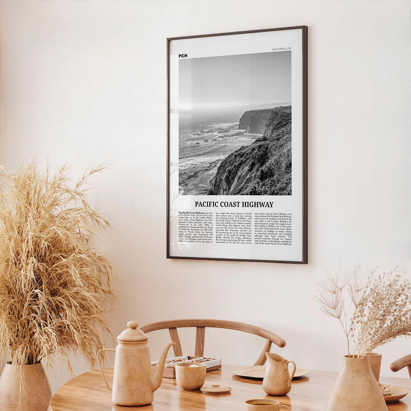 Pacific Coast Highway Print Black and White No 1, Pacific Coast Highway Wall Art, Pacific Coast Highway Poster, Pacific Coast Highway Photo