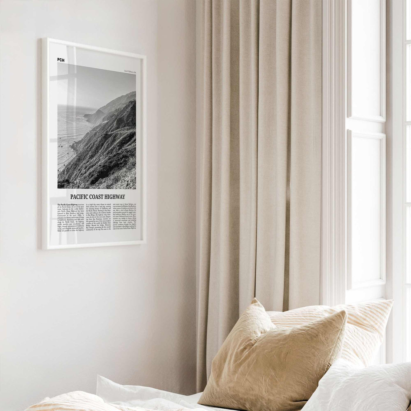 Pacific Coast Highway Print Black and White No 3, Pacific Coast Highway Wall Art, Pacific Coast Highway Poster, Pacific Coast Highway Photo