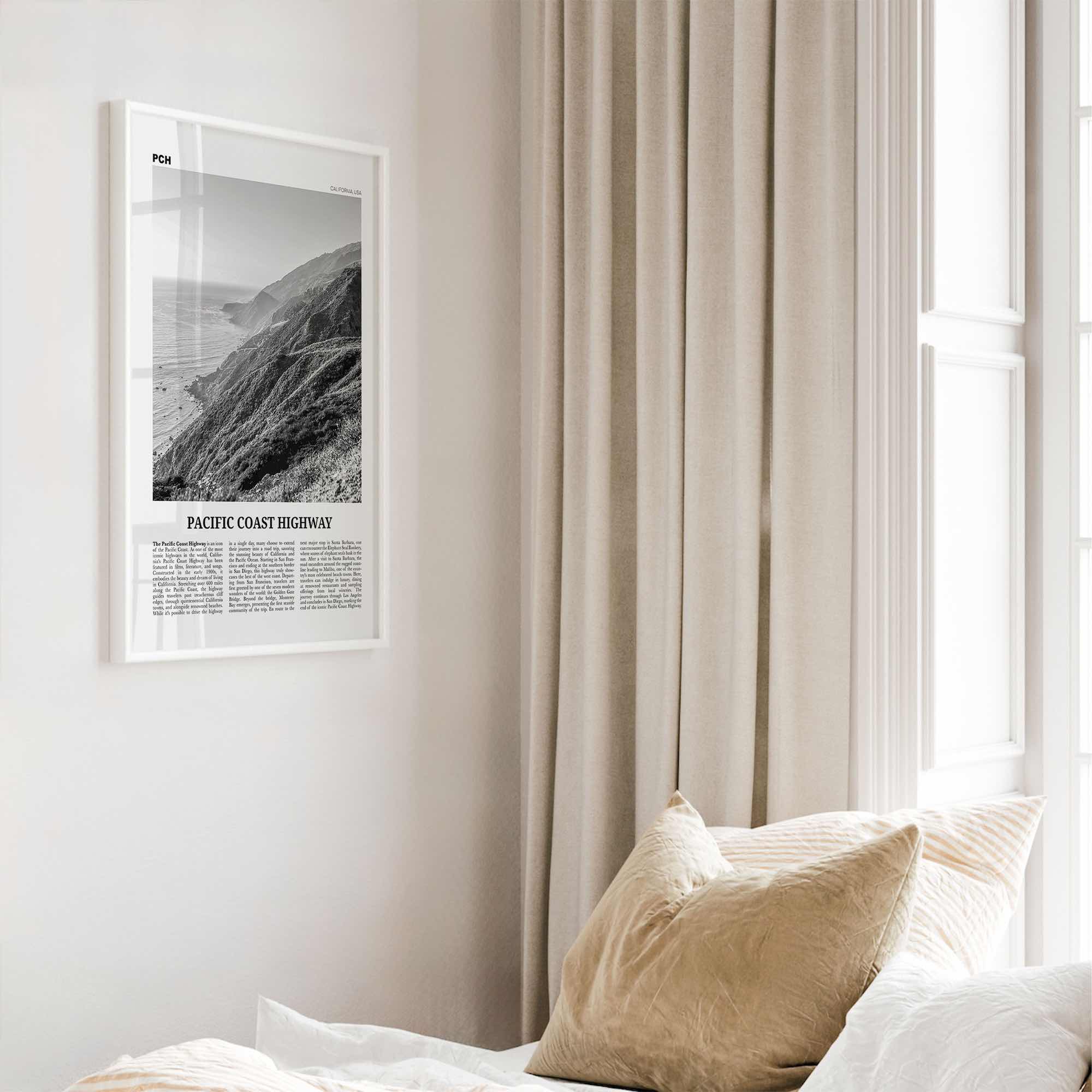 Pacific Coast Highway Print Black and White No 3, Pacific Coast Highway Wall Art, Pacific Coast Highway Poster, Pacific Coast Highway Photo