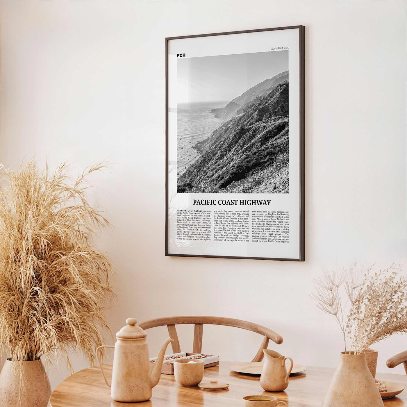Pacific Coast Highway Print Black and White No 3, Pacific Coast Highway Wall Art, Pacific Coast Highway Poster, Pacific Coast Highway Photo