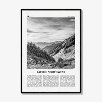Pacific Northwest Print Black and White, Pacific Northwest Wall Art, Pacific Northwest Poster, Pacific Northwest Photo Pacific Northwest Map