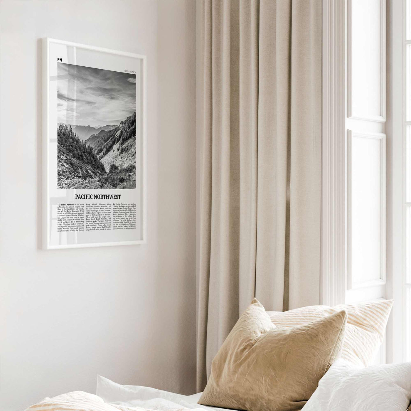 Pacific Northwest Print Black and White, Pacific Northwest Wall Art, Pacific Northwest Poster, Pacific Northwest Photo Pacific Northwest Map