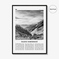 Pacific Northwest Print Black and White, Pacific Northwest Wall Art, Pacific Northwest Poster, Pacific Northwest Photo Pacific Northwest Map
