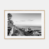 Pacific Palisades Landscape B&W Poster
