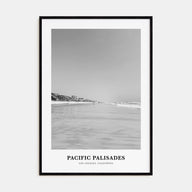 Pacific Palisades Portrait B&W Poster