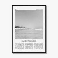 Pacific Palisades Print Black and White, Pacific Palisades Wall Art, Pacific Palisades Poster, Pacific Palisades Photo, California, USA