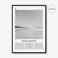 Pacific Palisades Print Black and White, Pacific Palisades Wall Art, Pacific Palisades Poster, Pacific Palisades Photo, California, USA